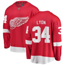 Detroit Red Wings Men's Alex Lyon Fanatics Branded Breakaway Red Home Jersey