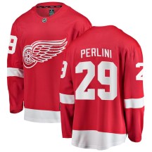 Detroit Red Wings Men's Brendan Perlini Fanatics Branded Breakaway Red Home Jersey