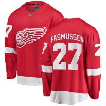 Detroit Red Wings Men's Michael Rasmussen Fanatics Branded Breakaway Red Home Jersey