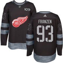 Detroit Red Wings Youth Johan Franzen Authentic Black 1917-2017 100th Anniversary Jersey
