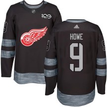Detroit Red Wings Youth Gordie Howe Authentic Black 1917-2017 100th Anniversary Jersey