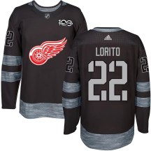 Detroit Red Wings Youth Matthew Lorito Authentic Black 1917-2017 100th Anniversary Jersey