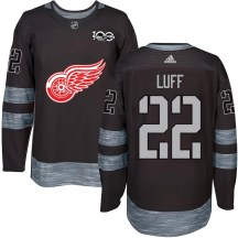Detroit Red Wings Youth Matt Luff Authentic Black 1917-2017 100th Anniversary Jersey