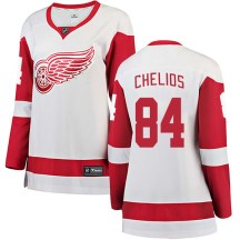 Detroit Red Wings Women's Jake Chelios Fanatics Branded Breakaway White Away Jersey