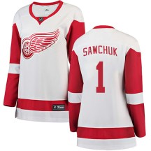 Detroit Red Wings Women's Terry Sawchuk Fanatics Branded Breakaway White Away Jersey