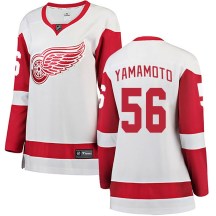 Detroit Red Wings Women's Kailer Yamamoto Fanatics Branded Breakaway White Away Jersey