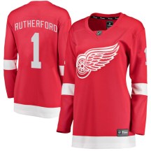 Detroit Red Wings Women's Jim Rutherford Fanatics Branded Breakaway Red Home Jersey