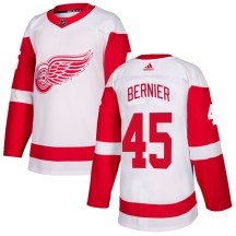 Detroit Red Wings Youth Jonathan Bernier Adidas Authentic White Jersey