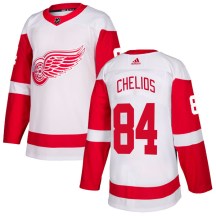 Detroit Red Wings Youth Jake Chelios Adidas Authentic White Jersey