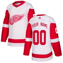 Detroit Red Wings Youth Custom Adidas Authentic White Custom Jersey