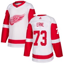 Detroit Red Wings Youth Adam Erne Adidas Authentic White Jersey