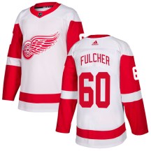Detroit Red Wings Youth Kaden Fulcher Adidas Authentic White Jersey