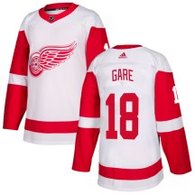 Detroit Red Wings Youth Danny Gare Adidas Authentic White Jersey