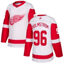 Detroit Red Wings Youth Tomas Holmstrom Adidas Authentic White Jersey