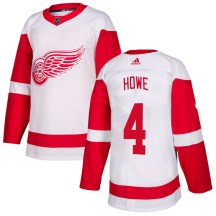 Detroit Red Wings Youth Mark Howe Adidas Authentic White Jersey