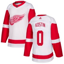 Detroit Red Wings Youth Klim Kostin Adidas Authentic White Jersey