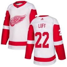 Detroit Red Wings Youth Matt Luff Adidas Authentic White Jersey
