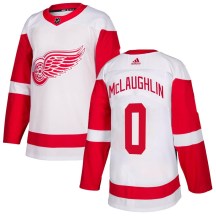 Detroit Red Wings Youth Dylan McLaughlin Adidas Authentic White Jersey
