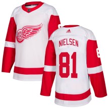 Detroit Red Wings Youth Frans Nielsen Adidas Authentic White Jersey