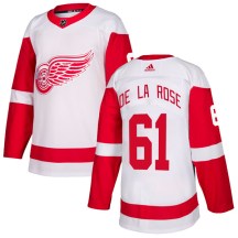Detroit Red Wings Youth Jacob De La Rose Adidas Authentic White Jersey