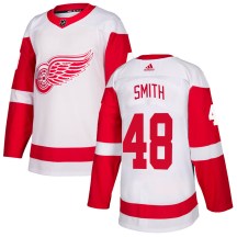 Detroit Red Wings Youth Givani Smith Adidas Authentic White Jersey