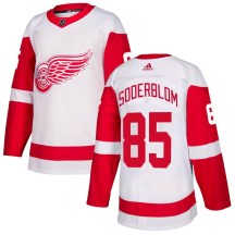 Detroit Red Wings Youth Elmer Soderblom Adidas Authentic White Jersey