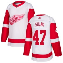 Detroit Red Wings Youth Libor Sulak Adidas Authentic White Jersey