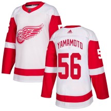 Detroit Red Wings Youth Kailer Yamamoto Adidas Authentic White Jersey