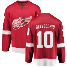 Detroit Red Wings Youth Alex Delvecchio Fanatics Branded Breakaway Red Home Jersey