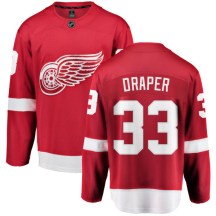 Detroit Red Wings Youth Kris Draper Fanatics Branded Breakaway Red Home Jersey