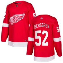 Detroit Red Wings Youth Jonatan Berggren Adidas Authentic Red Home Jersey