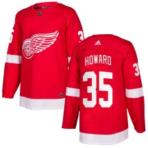 Detroit Red Wings Youth Jimmy Howard Adidas Authentic Red Home Jersey