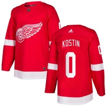 Detroit Red Wings Youth Klim Kostin Adidas Authentic Red Home Jersey