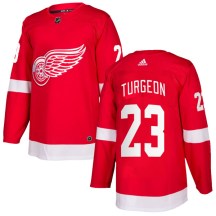 Detroit Red Wings Youth Dominic Turgeon Adidas Authentic Red Home Jersey