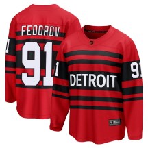 Detroit Red Wings Youth Sergei Fedorov Fanatics Branded Breakaway Red Special Edition 2.0 Jersey