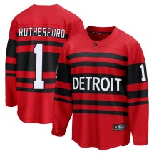 Detroit Red Wings Youth Jim Rutherford Fanatics Branded Breakaway Red Special Edition 2.0 Jersey