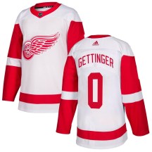 Detroit Red Wings Men's Tim Gettinger Adidas Authentic White Jersey