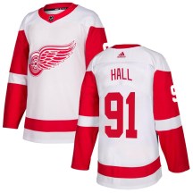 Detroit Red Wings Men's Curtis Hall Adidas Authentic White Jersey