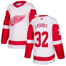 Detroit Red Wings Men's Brian Lashoff Adidas Authentic White Jersey