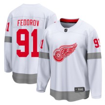 Detroit Red Wings Youth Sergei Fedorov Fanatics Branded Breakaway White 2020/21 Special Edition Jersey