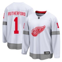 Detroit Red Wings Youth Jim Rutherford Fanatics Branded Breakaway White 2020/21 Special Edition Jersey
