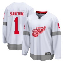 Detroit Red Wings Youth Terry Sawchuk Fanatics Branded Breakaway White 2020/21 Special Edition Jersey