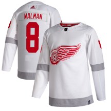 Detroit Red Wings Youth Jake Walman Adidas Authentic White 2020/21 Reverse Retro Jersey