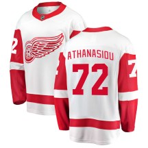 Detroit Red Wings Youth Andreas Athanasiou Fanatics Branded Breakaway White Away Jersey