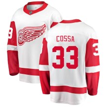 Detroit Red Wings Youth Sebastian Cossa Fanatics Branded Breakaway White Away Jersey