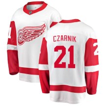 Detroit Red Wings Youth Austin Czarnik Fanatics Branded Breakaway White Away Jersey