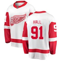 Detroit Red Wings Youth Curtis Hall Fanatics Branded Breakaway White Away Jersey