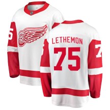 Detroit Red Wings Youth John Lethemon Fanatics Branded Breakaway White Away Jersey