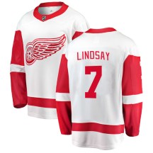 Detroit Red Wings Youth Ted Lindsay Fanatics Branded Breakaway White Away Jersey