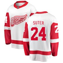 Detroit Red Wings Youth Pius Suter Fanatics Branded Breakaway White Away Jersey